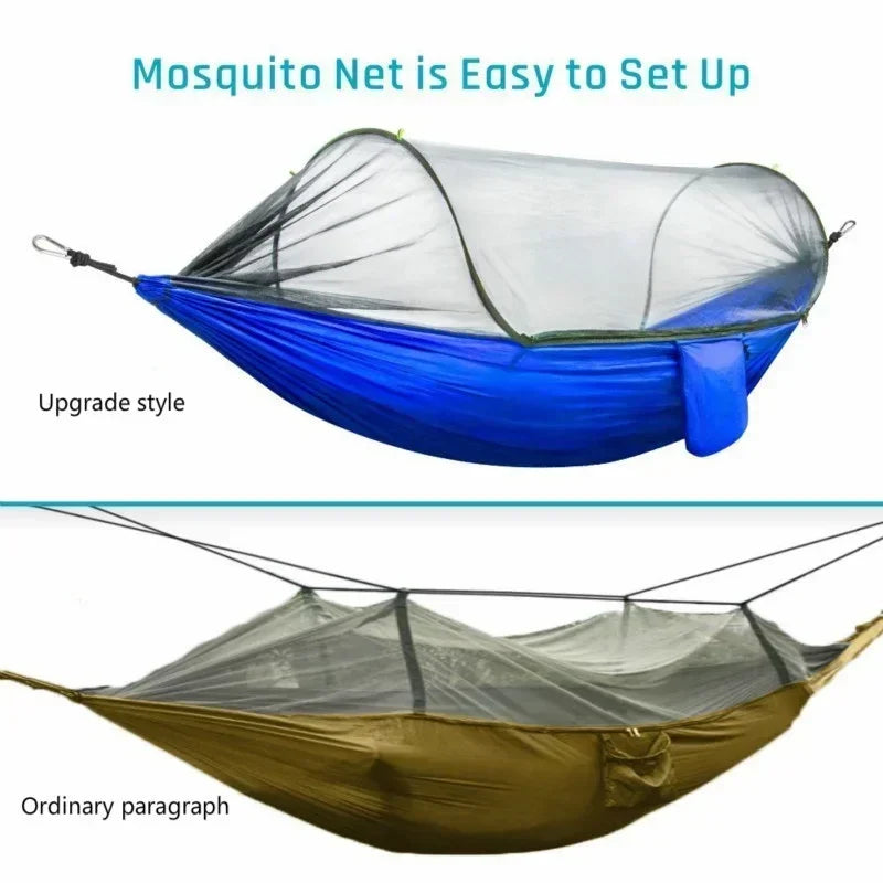 CanopyNest Camping Hammock | Pop-Up Mosquito Net Hammock for Two