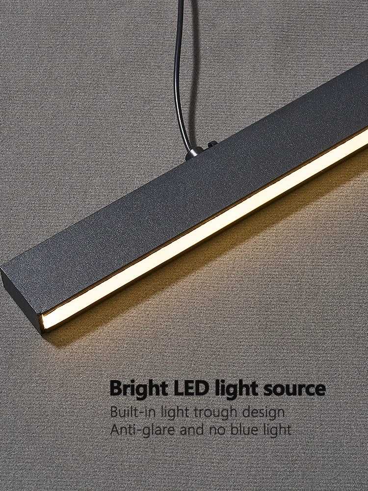 Linea Linear LED Pendant | Long Minimalist Kitchen Island Light