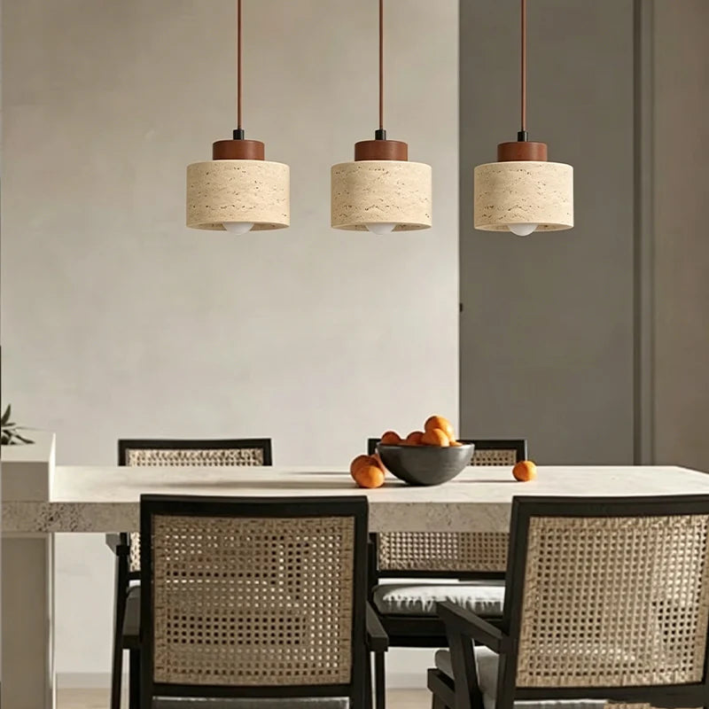 Cavern Stone Pendant | Wabi-Sabi Bedside Hanging Light
