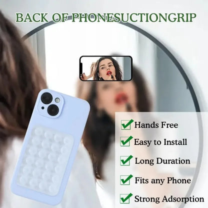 SuctionSquare Phone Holder | Silicone Suction Cup Mount