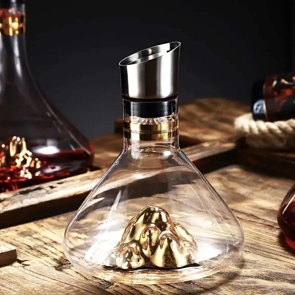 Summit Iceberg Wine Decanter | 1500ml Hand-Blown Crystal Carafe