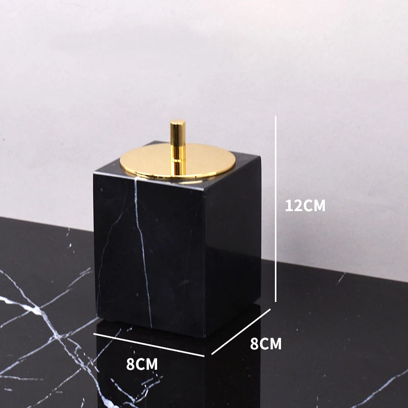 Nero Marble Bathroom Collection | Black Natural Marble Vanity Accessories