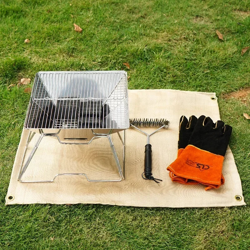 Ember Shield Fire Mat | Fireproof BBQ & Campfire Blanket