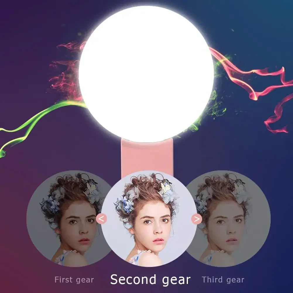 Glow Clip Selfie Ring Light | Rechargeable Phone Light