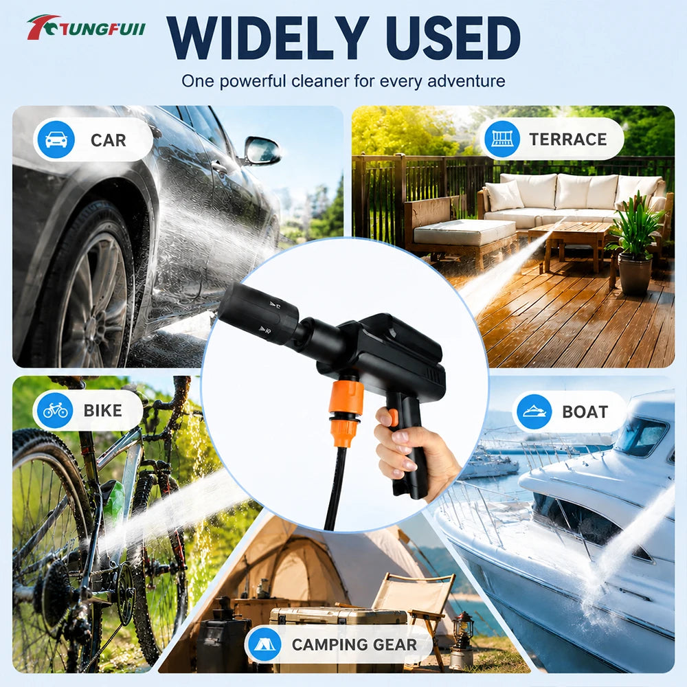 SprayMate Cordless Car Washer | 6-in-1 Portable Pressure Spray Gun