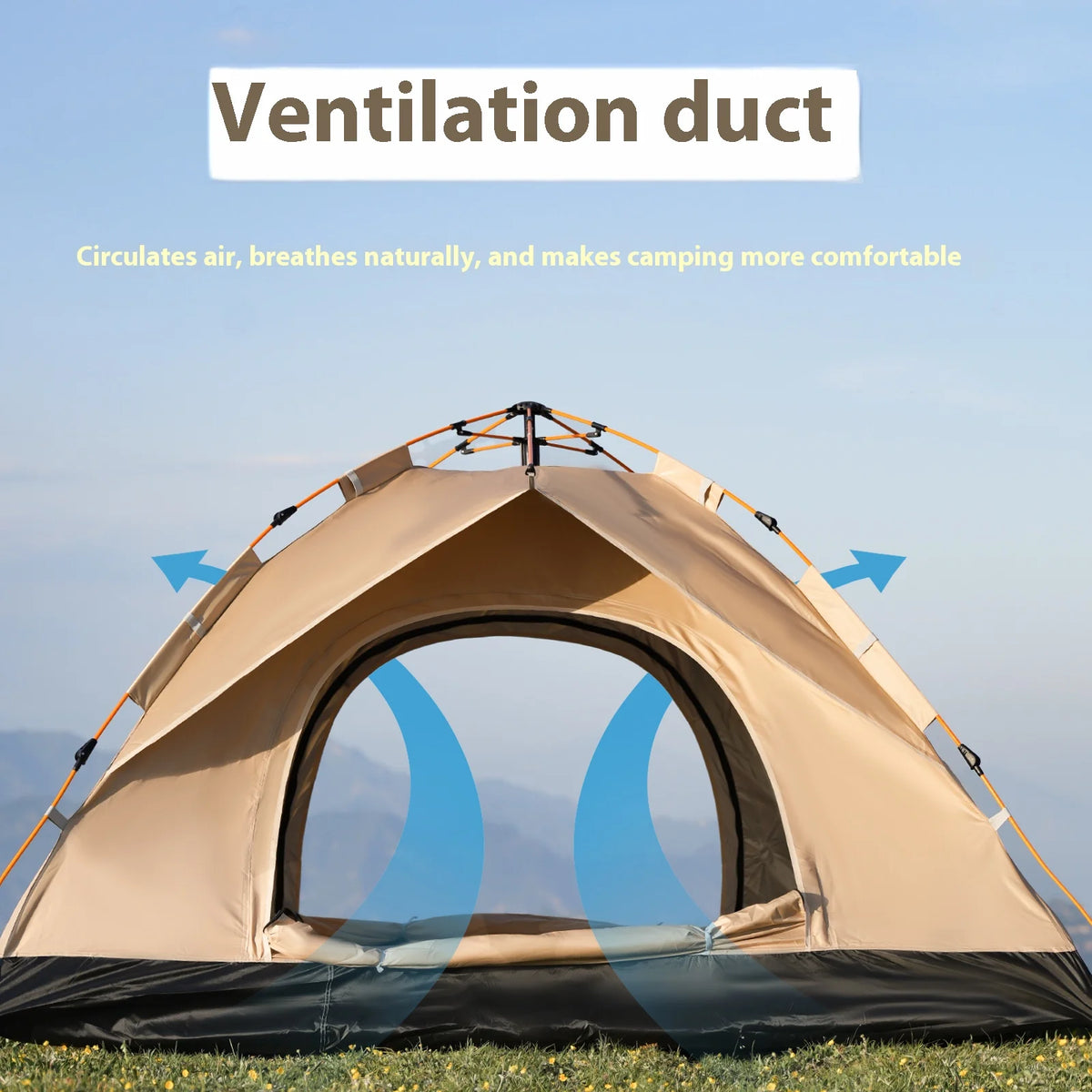 EasyCamp Instant Family Tent | Waterproof Pop-Up Tent for 3-4 People