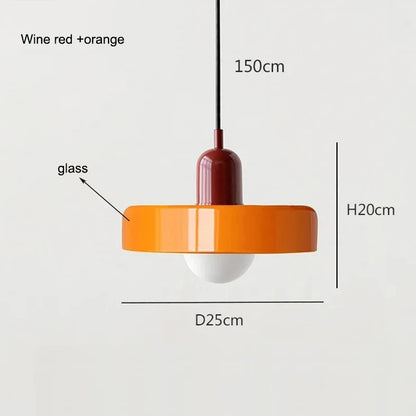 Bauhaus Glass Pendant | Nordic Retro Ceiling Light