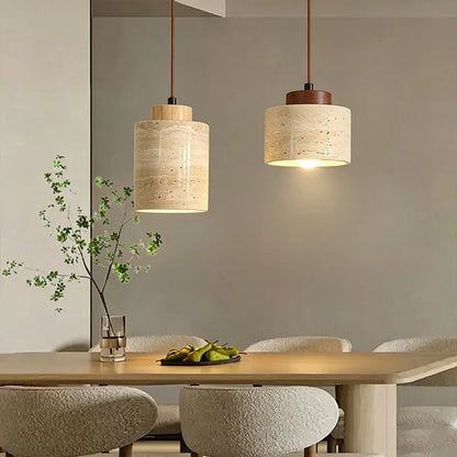 Cavern Stone Pendant | Wabi-Sabi Bedside Hanging Light