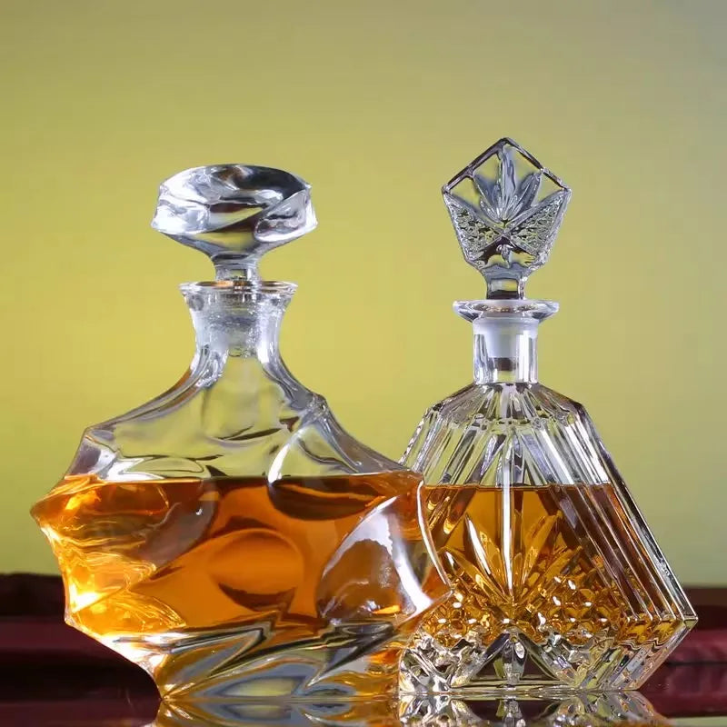 Crystal Cut Whisky Decanter | Lead-Free Glass Spirits Decanter