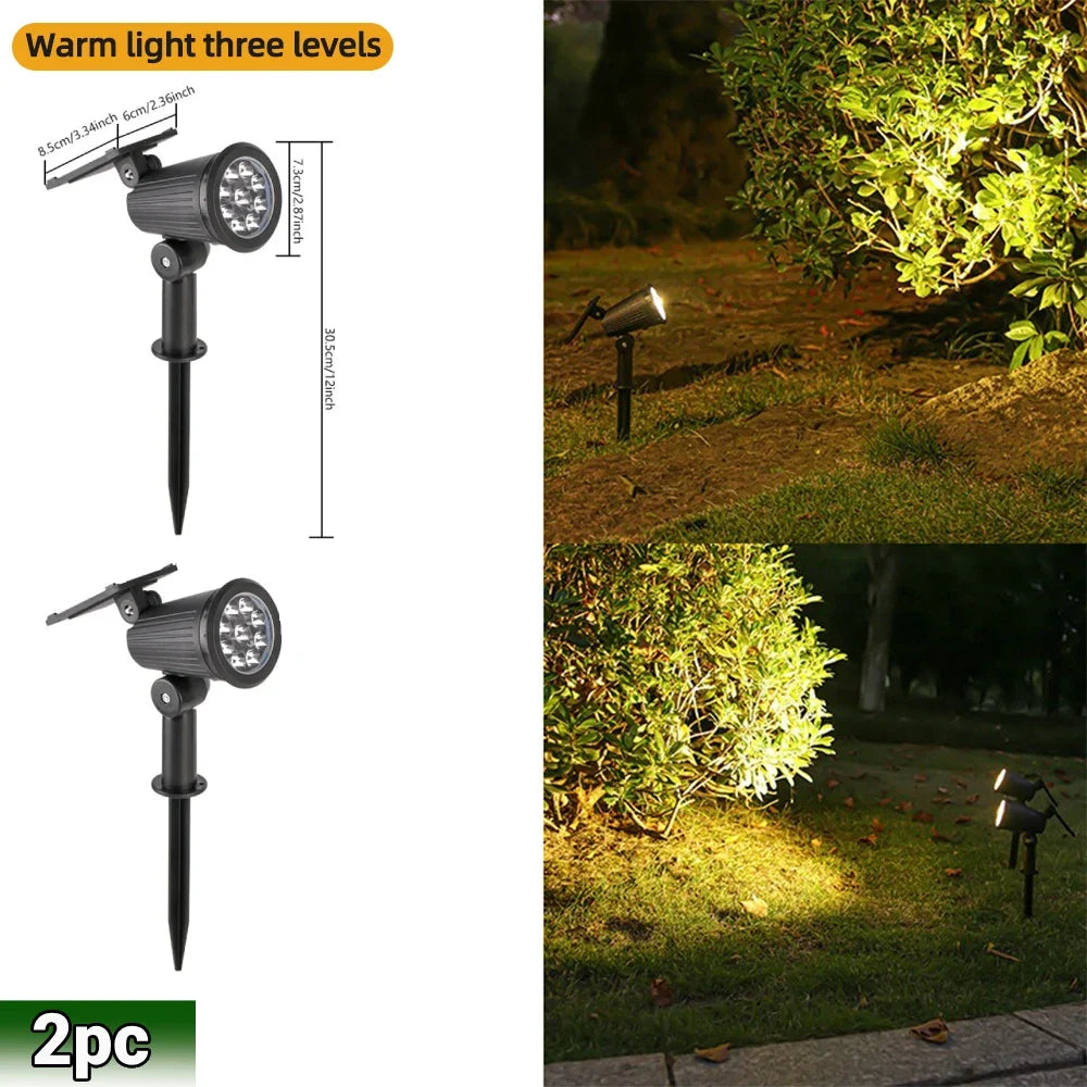 Prism Solar Spotlights | 9 LED RGB Landscape Lights