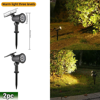 Prism Solar Spotlights | 9 LED RGB Landscape Lights