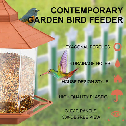 Gazebo Domed Bird Feeder | Hanging Multi-Port Seed House
