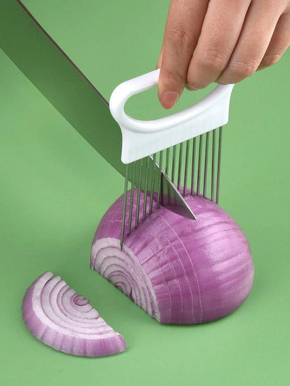 Crisp Cut Onion Holder | Stainless Steel Slicing Guide