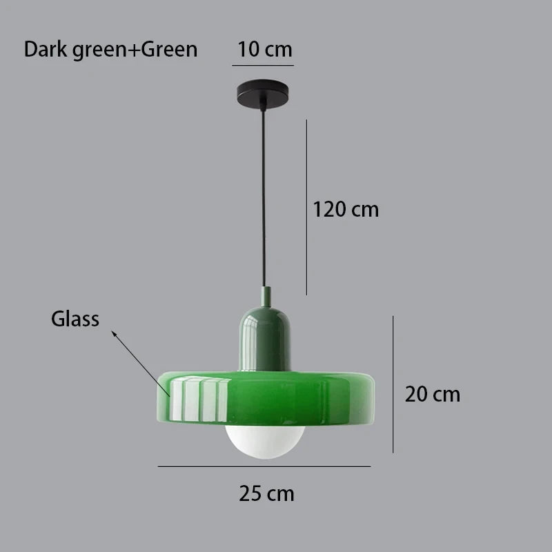 Bauhaus Glass Pendant | Nordic Retro Ceiling Light