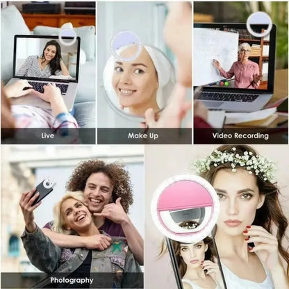 Halo Lens Clip Light | Rechargeable Phone Selfie Ring