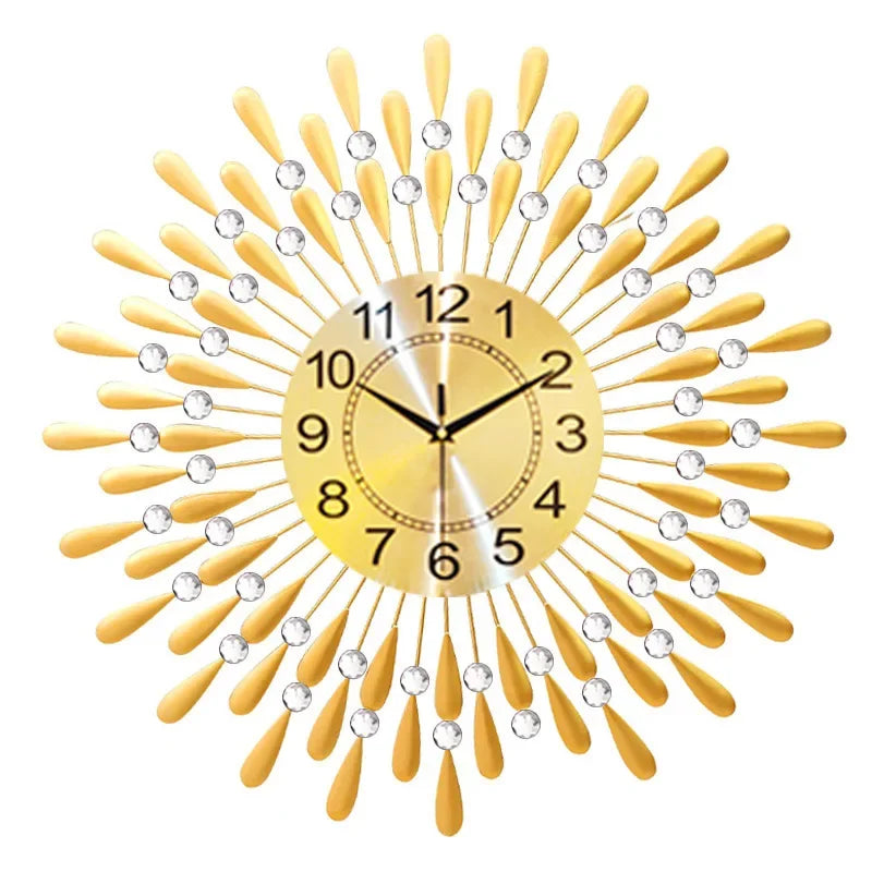 Starburst Wall Clock | Luxury Gold Silent Decorative Clock