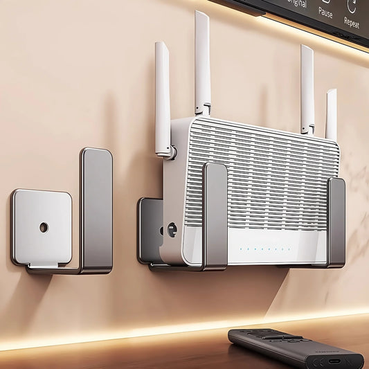 Wall-Mounted Router and Media Device Holder